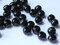 40 12mm Large Hole Black Faux Pearl Beads Round Plastic Pearl Beads